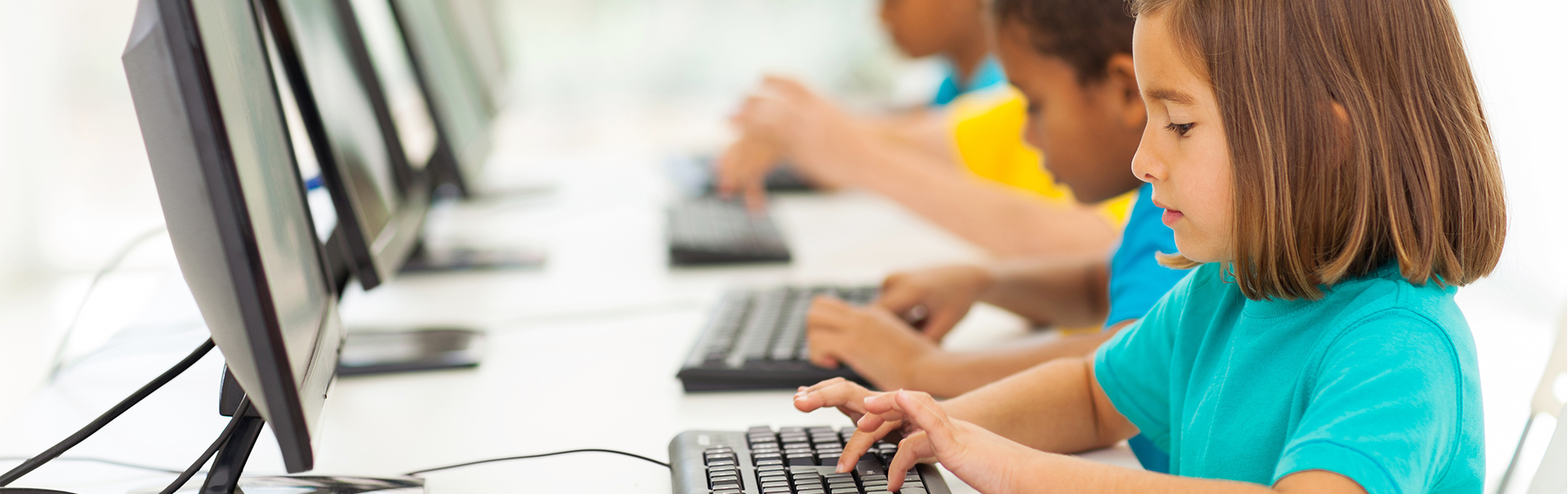 Children on computers